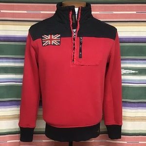 EUC POLO Britain racing pullover sz M